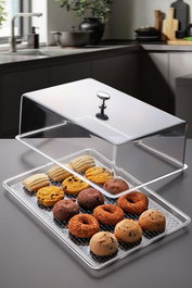 Hermia Plato para Servir Pasteles CLRKS-3 Transparente